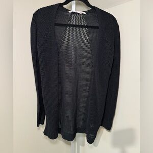 Athleta women’s XXS‎ black open knit cardigan wrap.